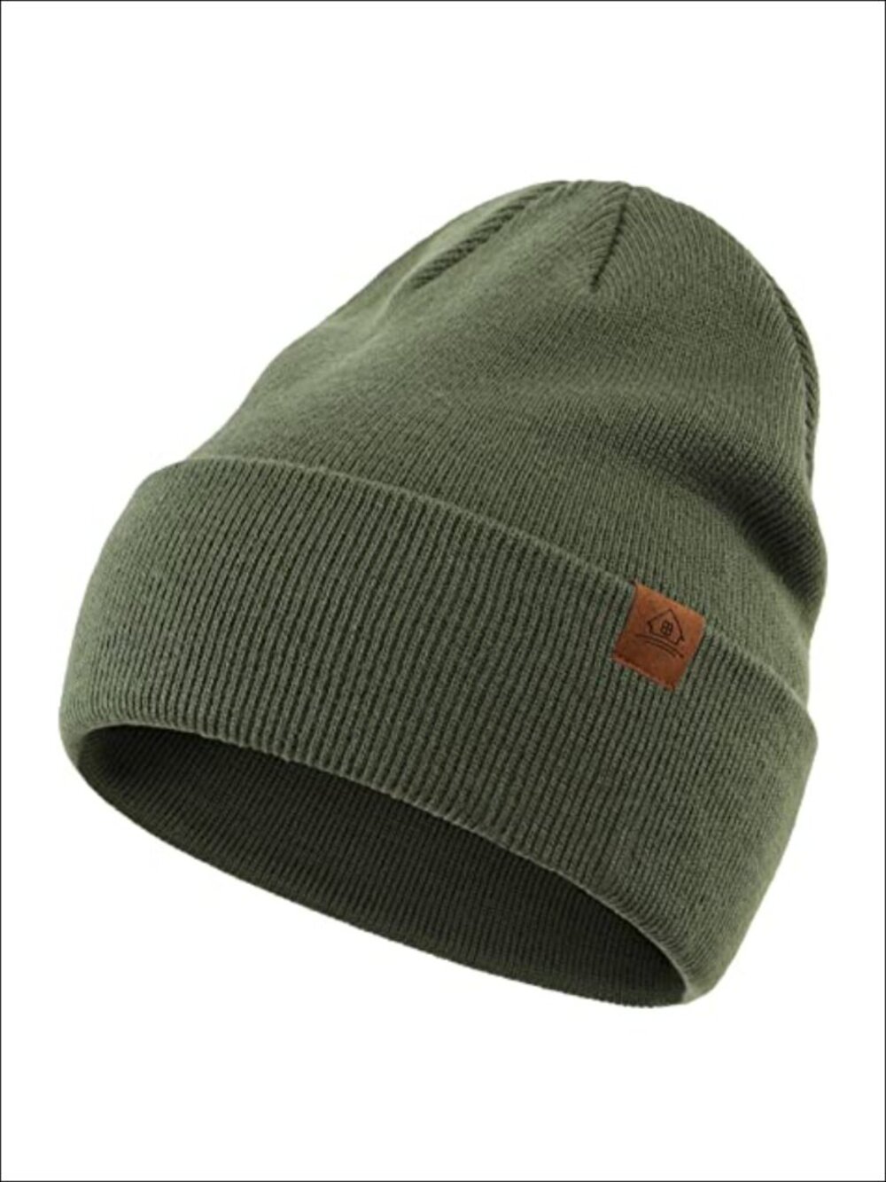 100% Acrylic Double Layer Cuff Beanie Winter Hat Men Women Warm Knit Cap